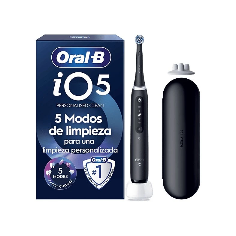 Oral-B iO 5S Cepillo Eléctrico Negro con Estuche de Viaje