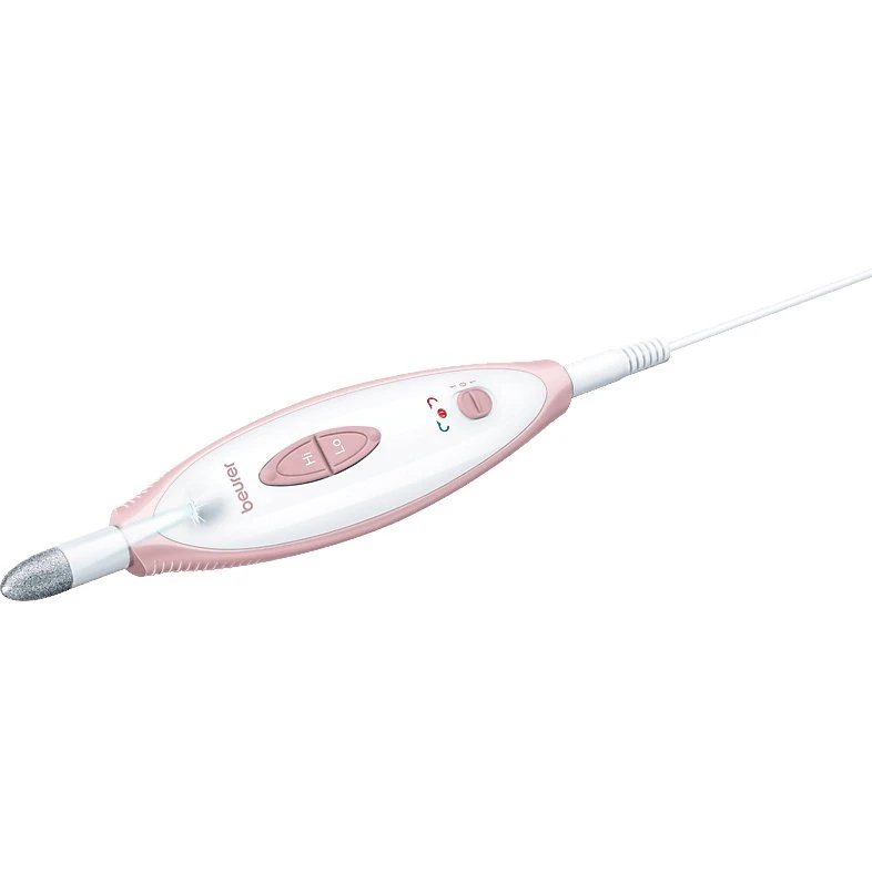 Beurer SR-MP1 Set de Manicura y Pedicura con 7 Adaptadores, Blanco Rosa