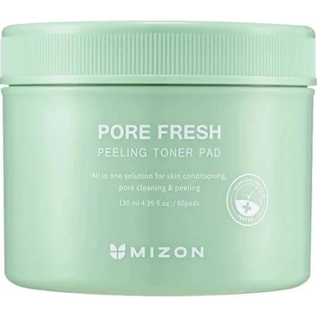 Mizon Pore Fresh Peeling Toner Pad con AHA, BHA y PHA - 60 unidades