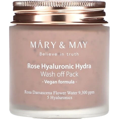 Mary & May Rose Hyaluronic Hydra Wash Off Pack, 125g