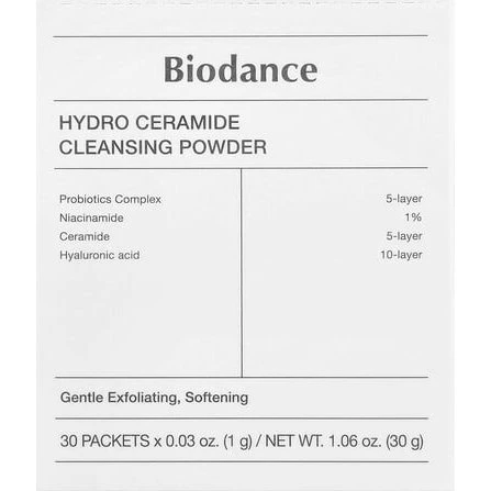 Biodance Hydro Ceramide Cleansing Powder - 30 Sobres de 1g