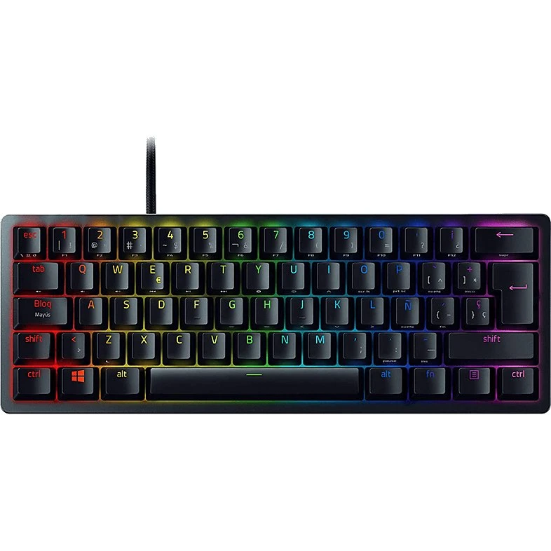 Razer Huntsman Mini Teclado Gaming 60% con Switches Ópticos Morados