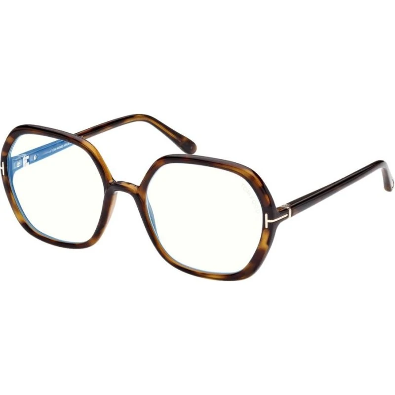 Tom Ford FT 5814-B Blue Block Gafas Geométricas Mujer Habana