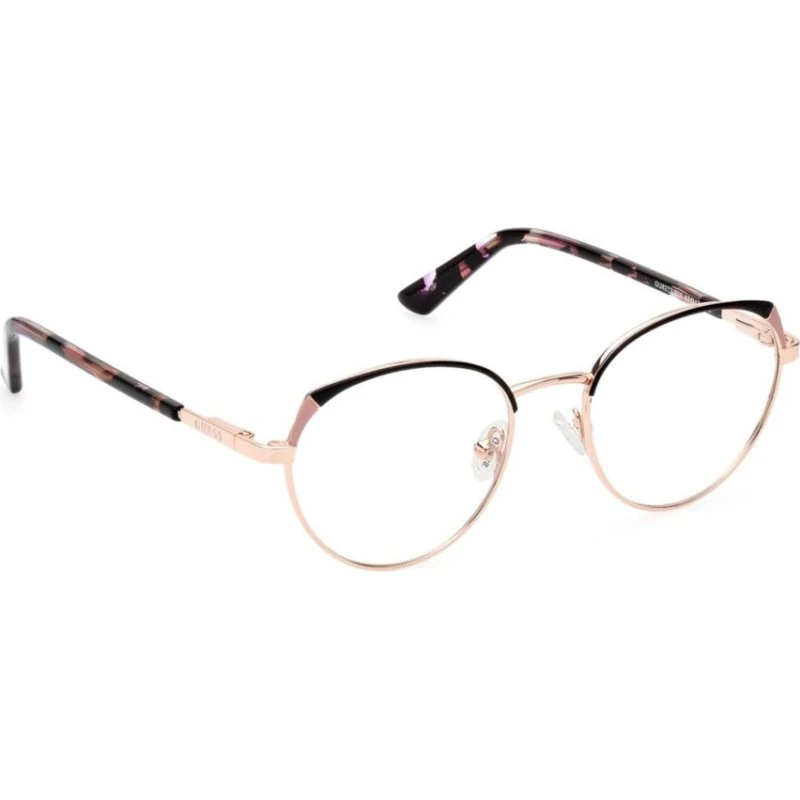 Guess GU8273 Gafas de Vista Redondas en Acero Oro Rosa