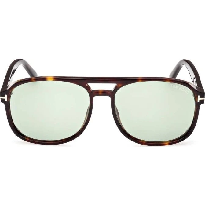 Tom Ford FT1022 Rosco Gafas de Sol Cuadradas Ámbar y Verde