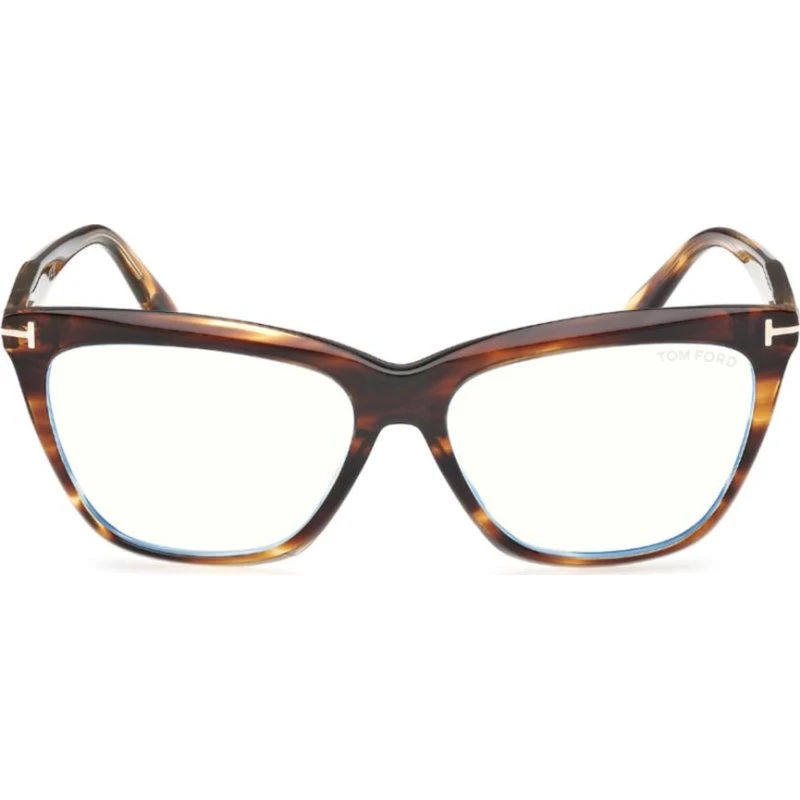 Tom Ford FT6064-B Blue Block Gafas de Vista Mariposa Habano 56mm