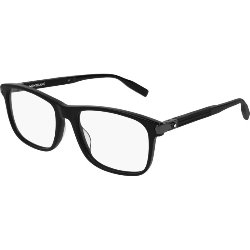 Montblanc MB0035O Gafas de Vista Cuadradas para Hombre en Acetato Negro