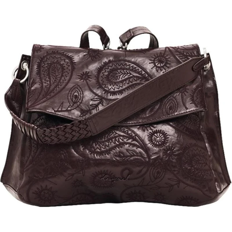 Mochila Desigual Siroco Posadas Red Burdeos con Motivo Paisley