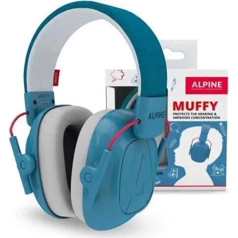 Alpine Muffy Kids Orejeras Plegables para Niños, Azul, 5-16 años