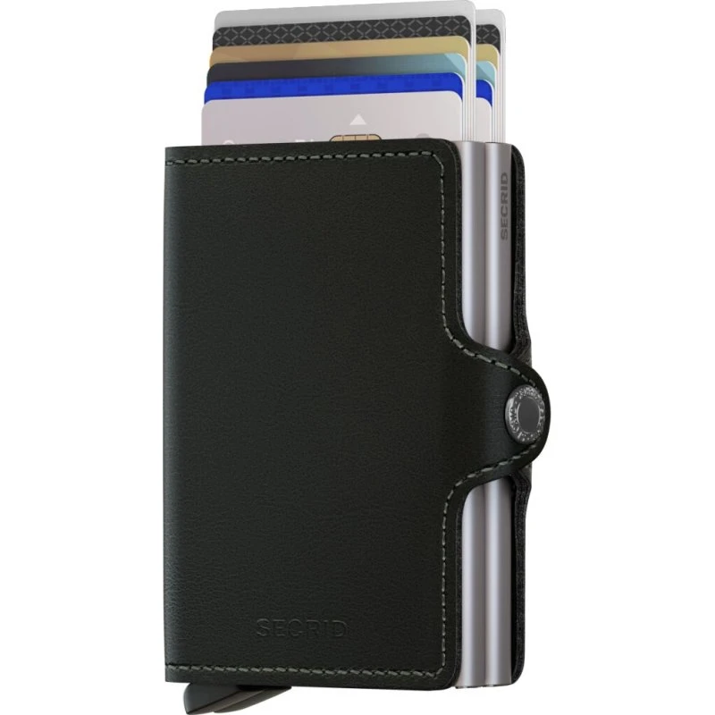 SECRID Twinwallet Original Negro - Cartera de Piel Compacta