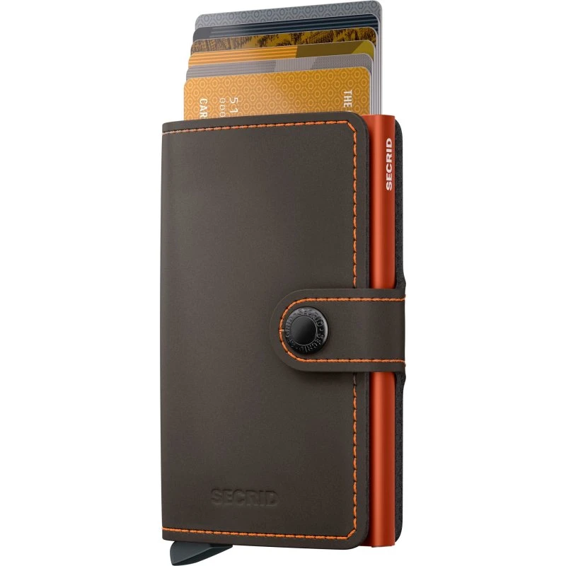 Secrid Miniwallet Matte Truffle & Orange