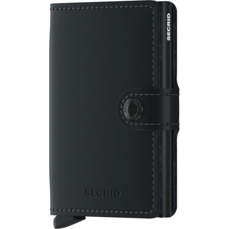 Secrid Miniwallet Matte Black - Cartera Compacta de Piel