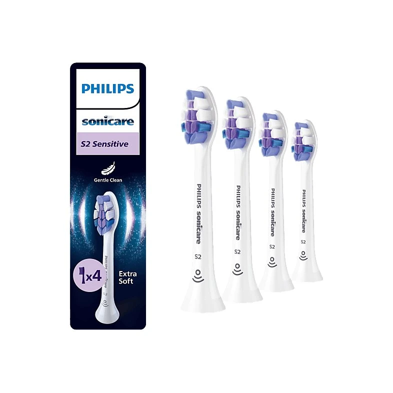 Philips Sonicare HX6054/87 S2 Sensitive - Pack 4 Cepillos Blancos