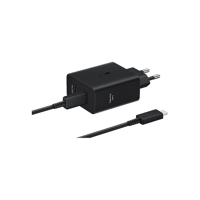 Samsung Cargador Power Duo EP-T5020 50W con 2 Puertos USB-C, Negro