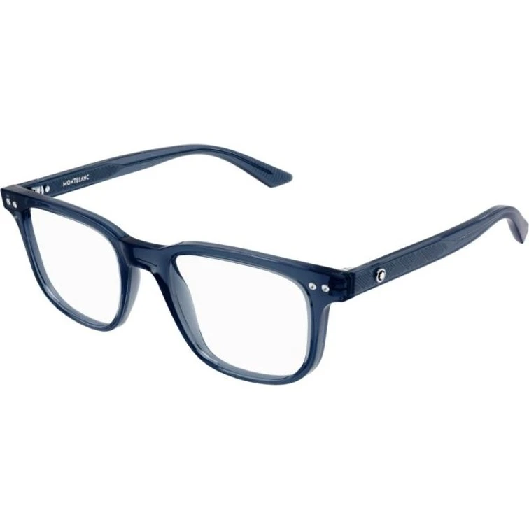 Montblanc MB0256O Gafas de Vista Cuadradas para Hombre - Azul