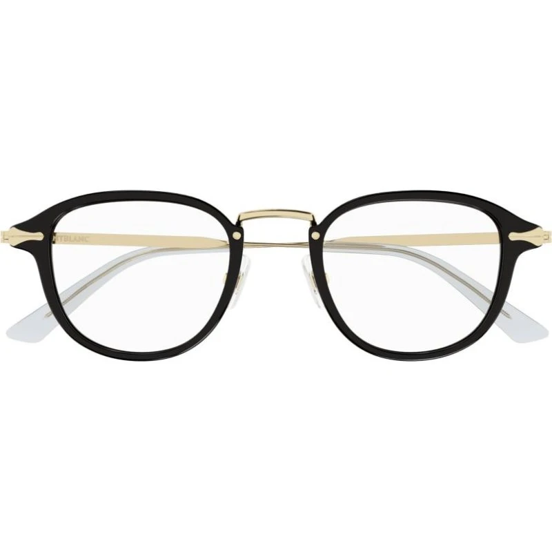 Montblanc MB0336O Gafas de Vista Redondas para Hombre - Negro