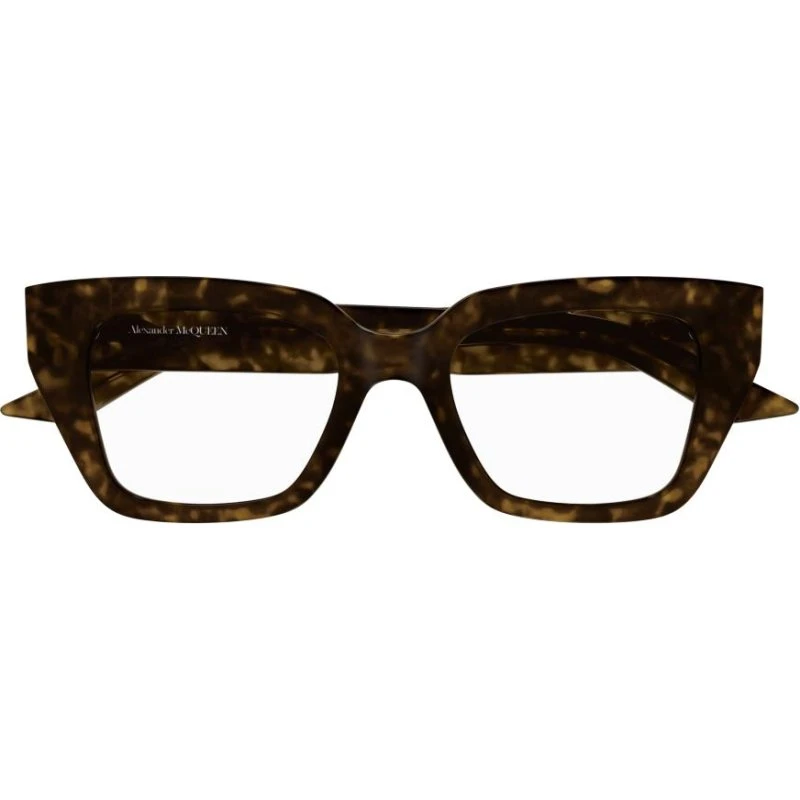 Alexander McQueen AM0453O Gafas de Vista Ojo de Gato Color Habana