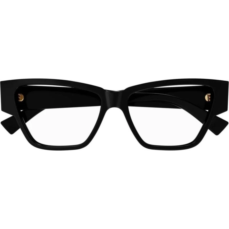 Bottega Veneta BV1288O Gafas de Vista Cat Eye Negro Transparente