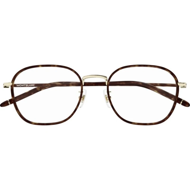 Montblanc MB0368OA Gafas de Vista Hombre Geométricas Habano