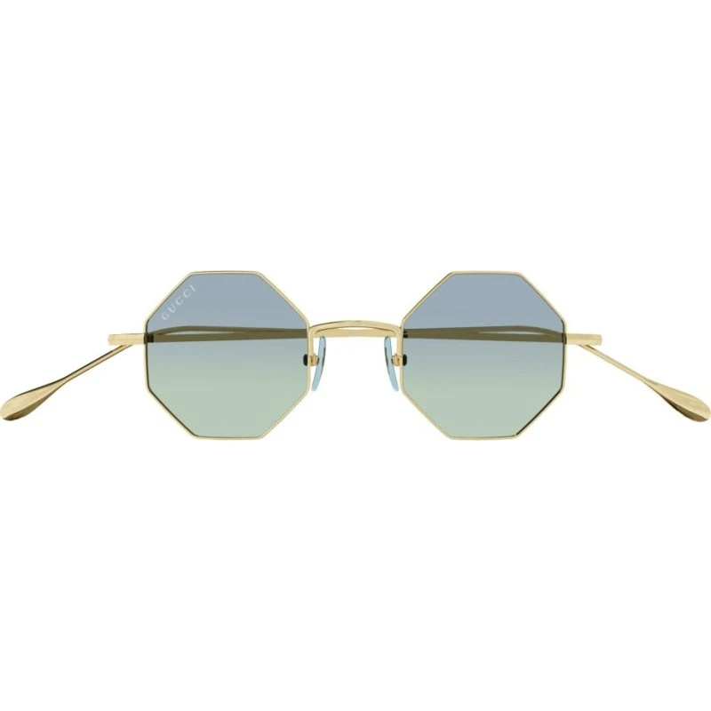 Gucci Gg1814s Gafas de Sol Geométricas Oro y Azul Unisex
