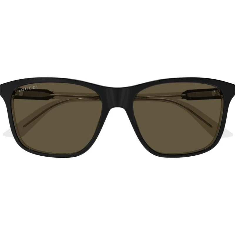 Gucci GG1819S Gafas de Sol Cuadradas para Hombre - Negro/Marrón