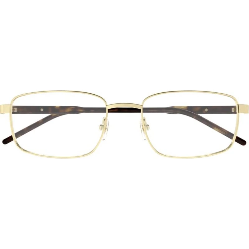 Gucci GG1801O Gafas de Vista Cuadradas para Hombre en Metal Dorado