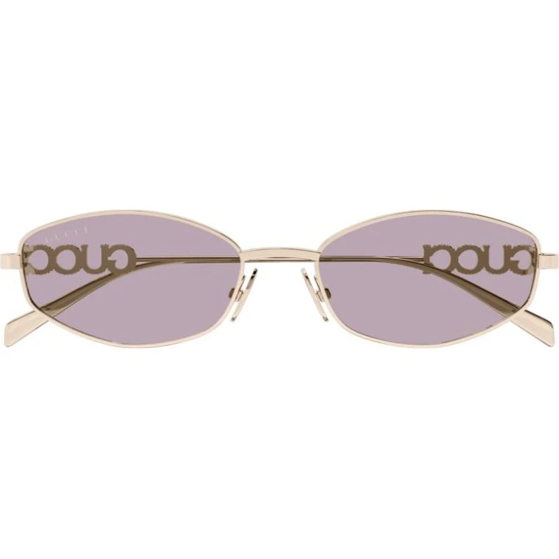 Gucci Gg1802s Gafas de Sol Mujer Oro Redondas Morado 55mm