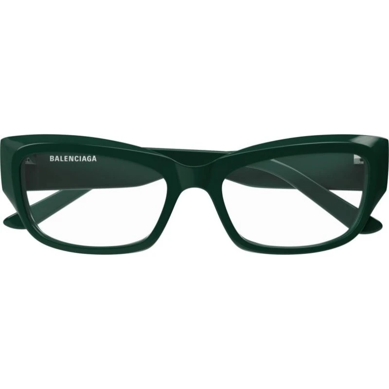 Balenciaga BB0399O Gafas de Vista Rectangulares Verdes para Mujer
