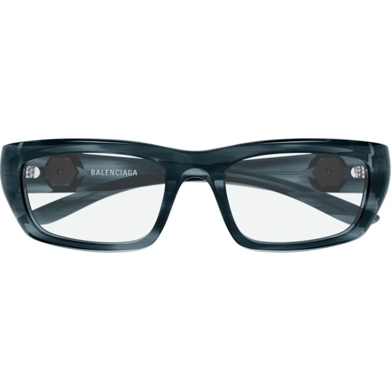 Balenciaga BB0411O Gafas de Vista Rectangulares Azules Unisex