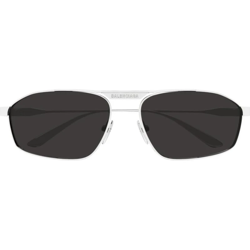 Balenciaga BB0416S Gafas de Sol Geométricas Plata y Gris