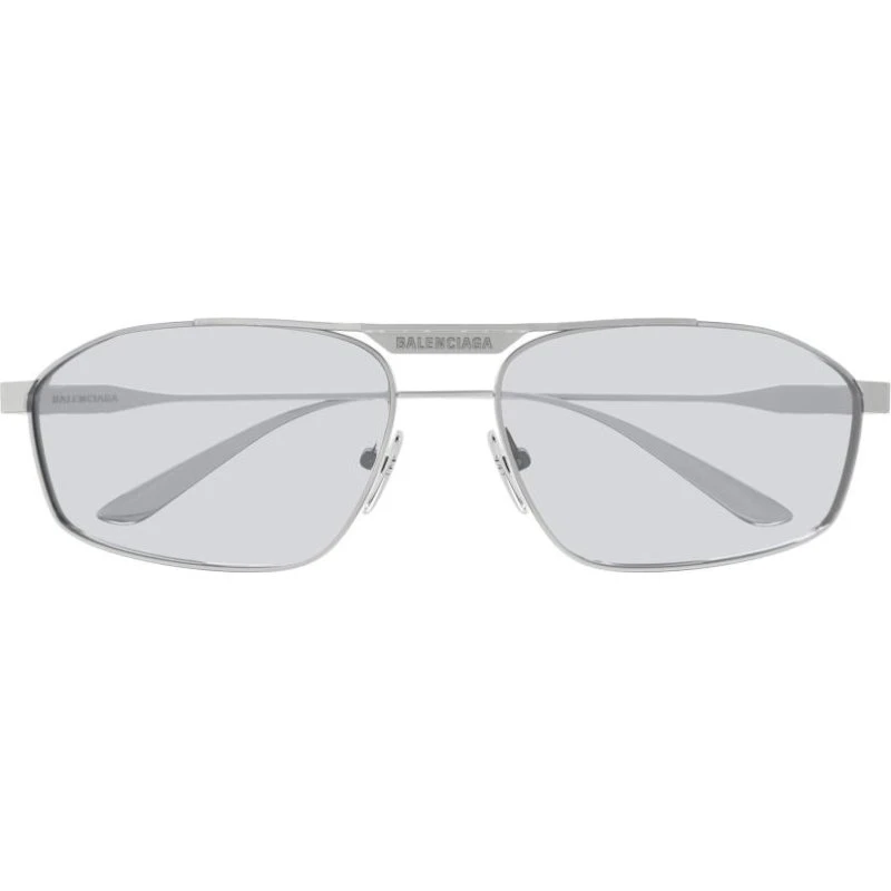 Balenciaga BB0416S Gafas de Sol Hombre Geométricas Plata Gris