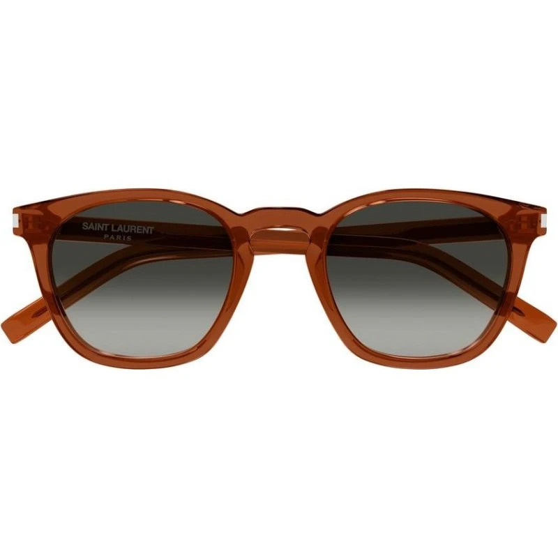 Saint Laurent SL 28 Gafas de Sol Cuadradas Marrón Gris Unisex