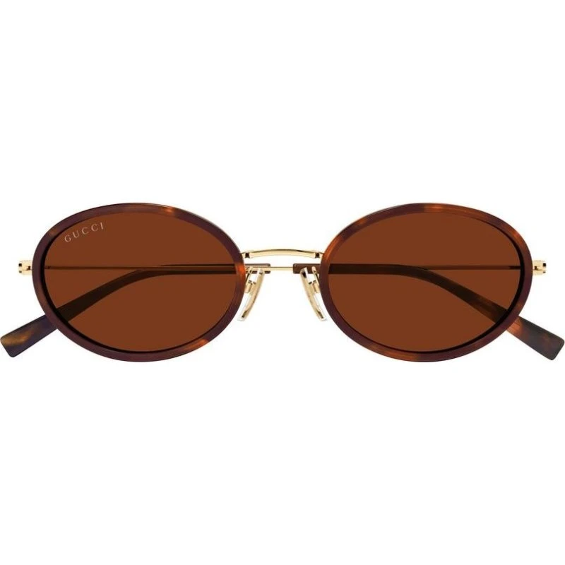 Gucci GG1980S Gafas de Sol Redondas Habana Marrón 52mm