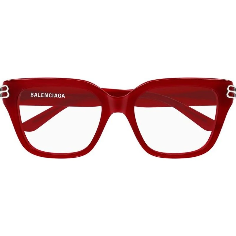 Balenciaga BB0437O Gafas de Vista Cuadradas Rojas para Mujer
