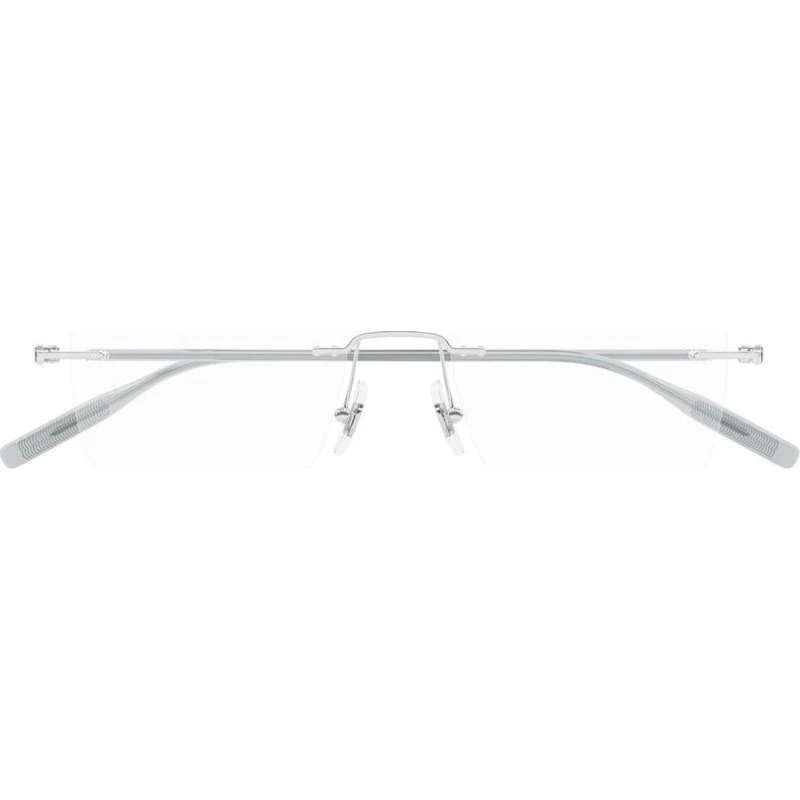Montblanc MB0431O Gafas de Vista Hombre Plata Rectangulares