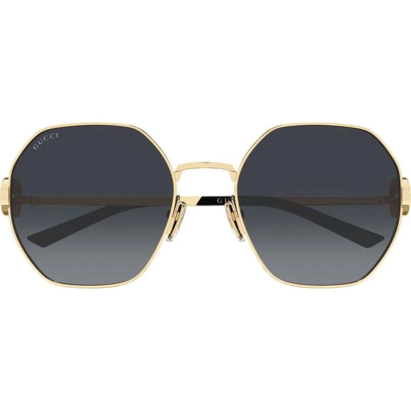 Gucci GG2046S Gafas de Sol Geométricas Oro y Gris 58mm