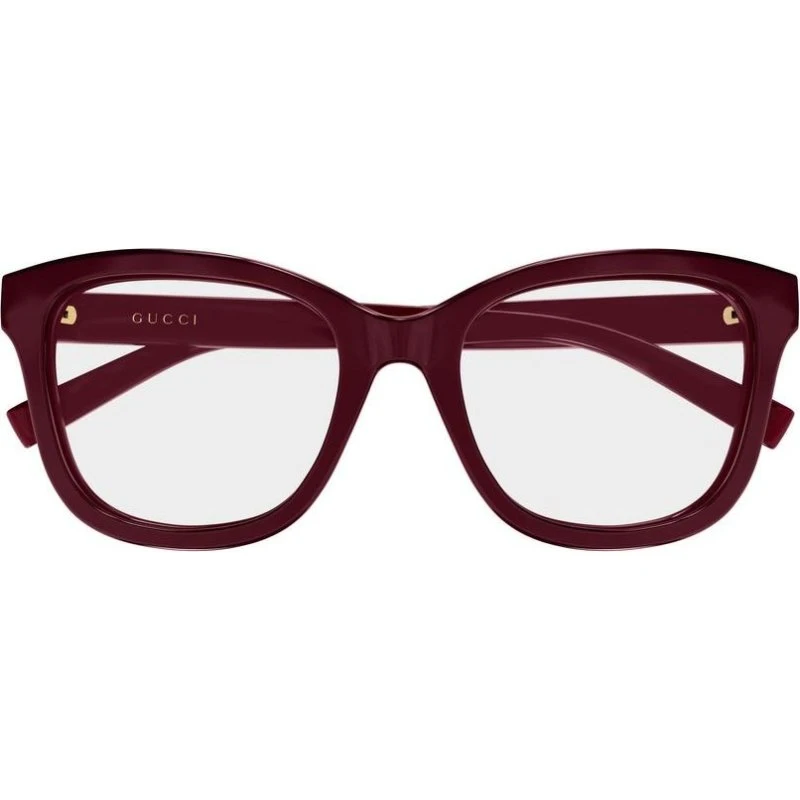 Gucci GG2104O Gafas de Vista Cuadradas para Mujer en Rojo Burdeos