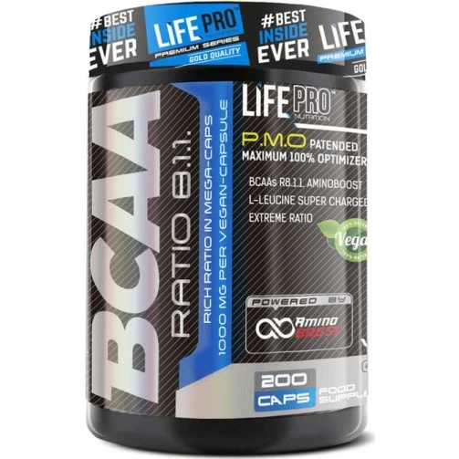 Life Pro BCAA Pro 8:1:1 200 Cápsulas