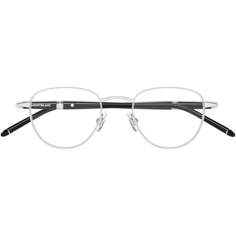 Montblanc MB0486O Gafas de Vista Redondas Plata para Hombre