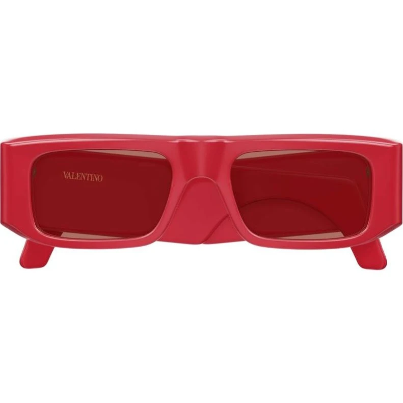 Valentino VG0005S Gafas de Sol Rectangulares Rojo y Marrón 52mm