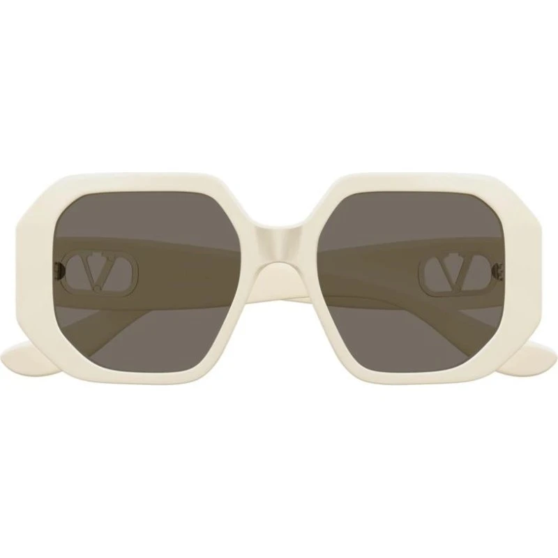 Valentino VG0003SA Gafas de Sol Geométricas Blanco y Gris