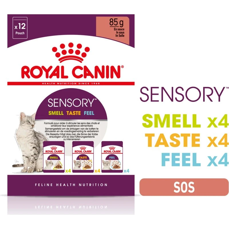 Royal Canin Sensory Comida Húmeda para Gatos Pack Mixto 12 x 85g
