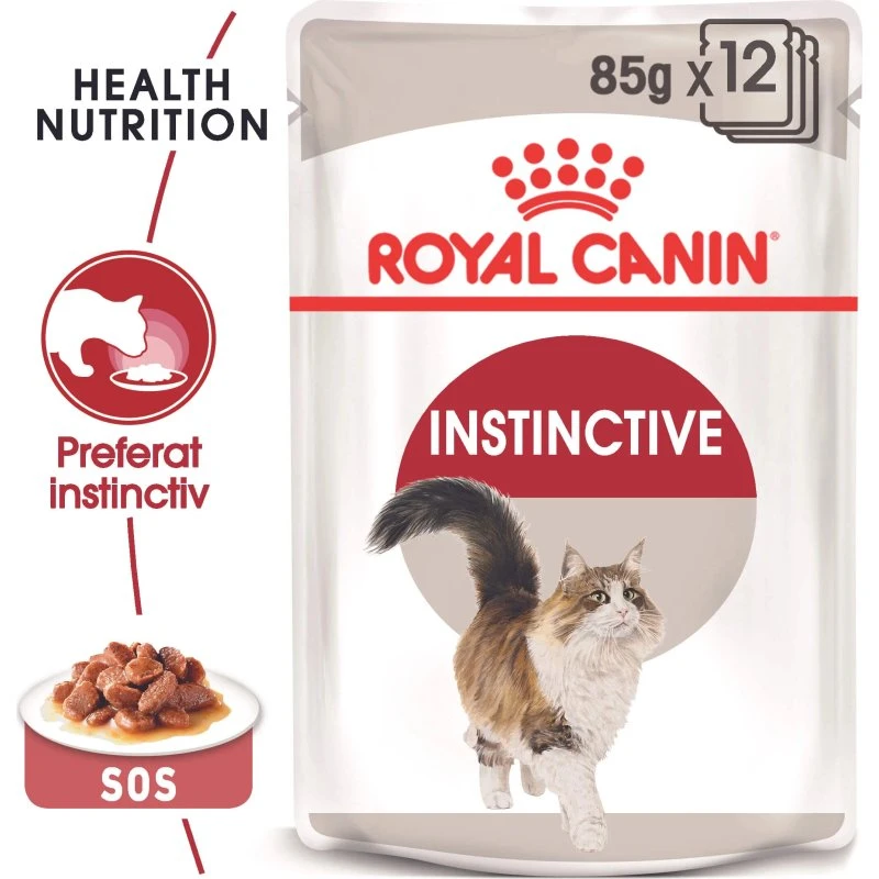 Royal Canin Instinctive Adult Comida Húmeda en Salsa para Gatos, 12 x 85g