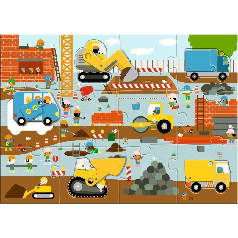 Djeco Puzzle Gigante Sitio de Construcción