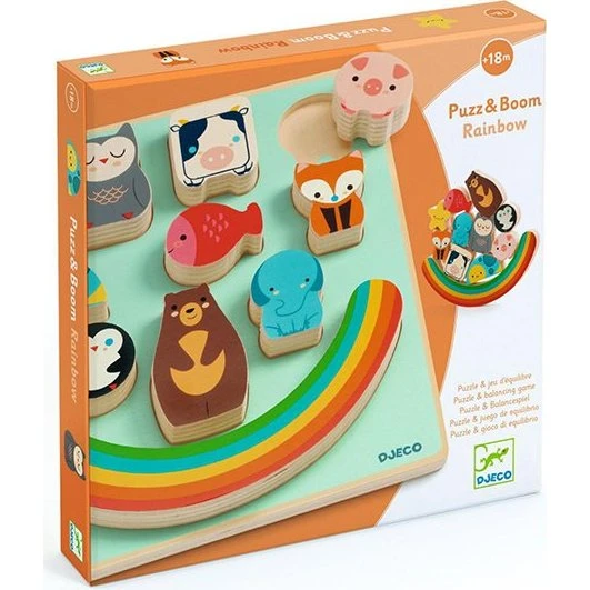 Djeco Puzz & Boom Rainbow - Encaje y Apilamiento