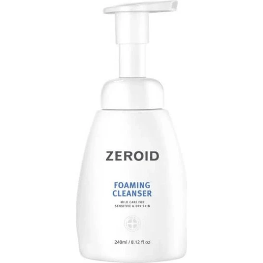 Zeroid Espuma Limpiadora para Piel Seca y Sensible, 240 ml