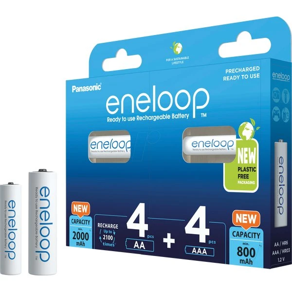 Eneloop NiMH 800-2000, paquete múltiple