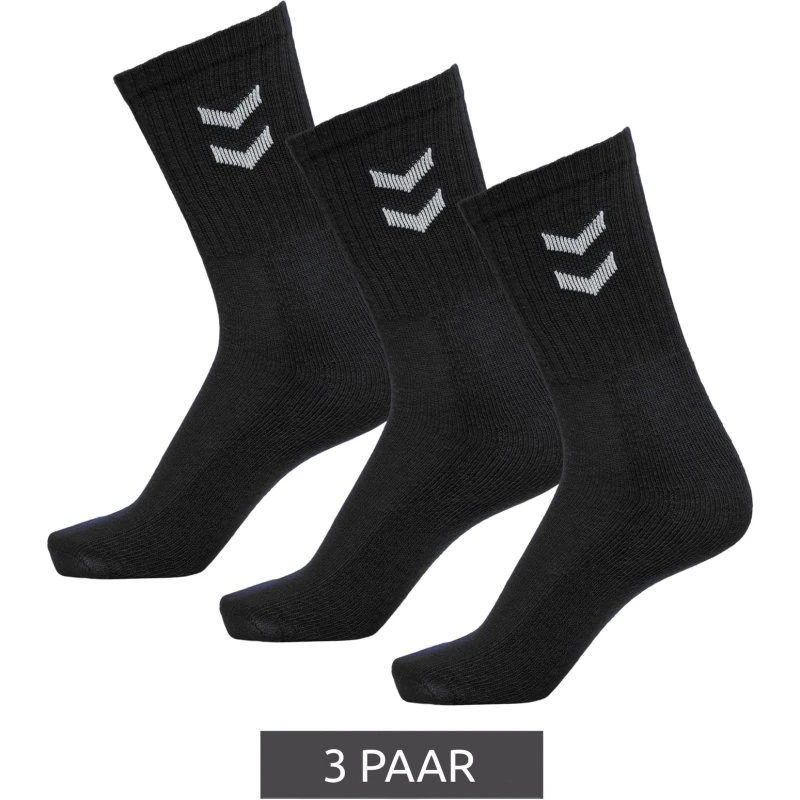 Hummel Pack de 3 Calcetines Deportivos Básicos con Detalle de Espiga