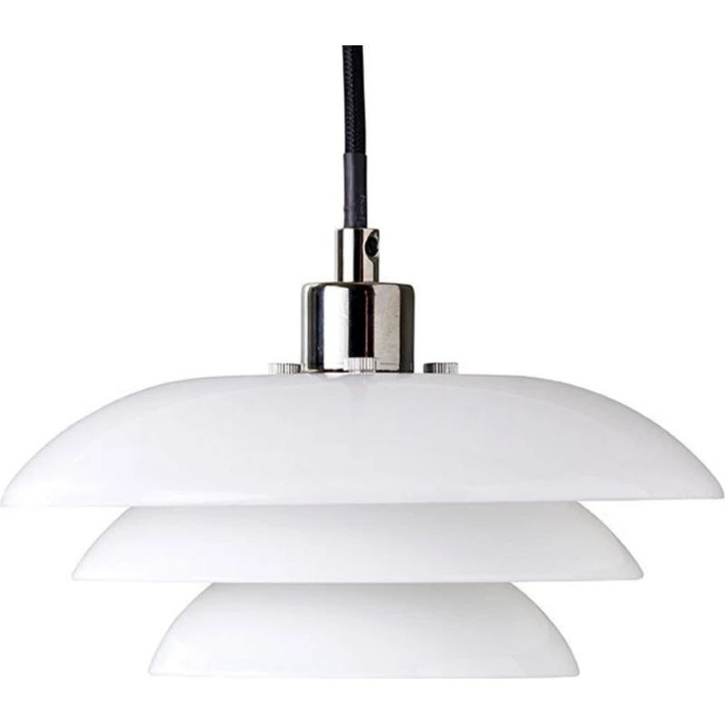Dyberg Larsen DL20 Lámpara Colgante de Vidrio Blanco Opalino y Cromo