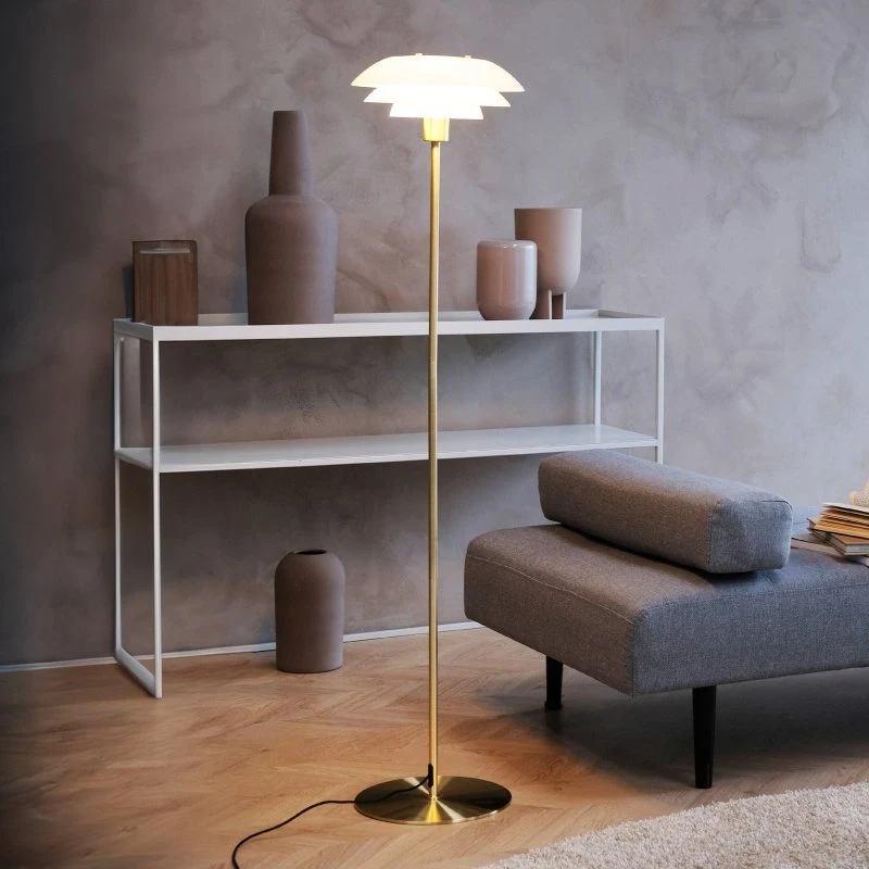 Dyberg Larsen Lámpara de Pie DL31 Latón 133 cm